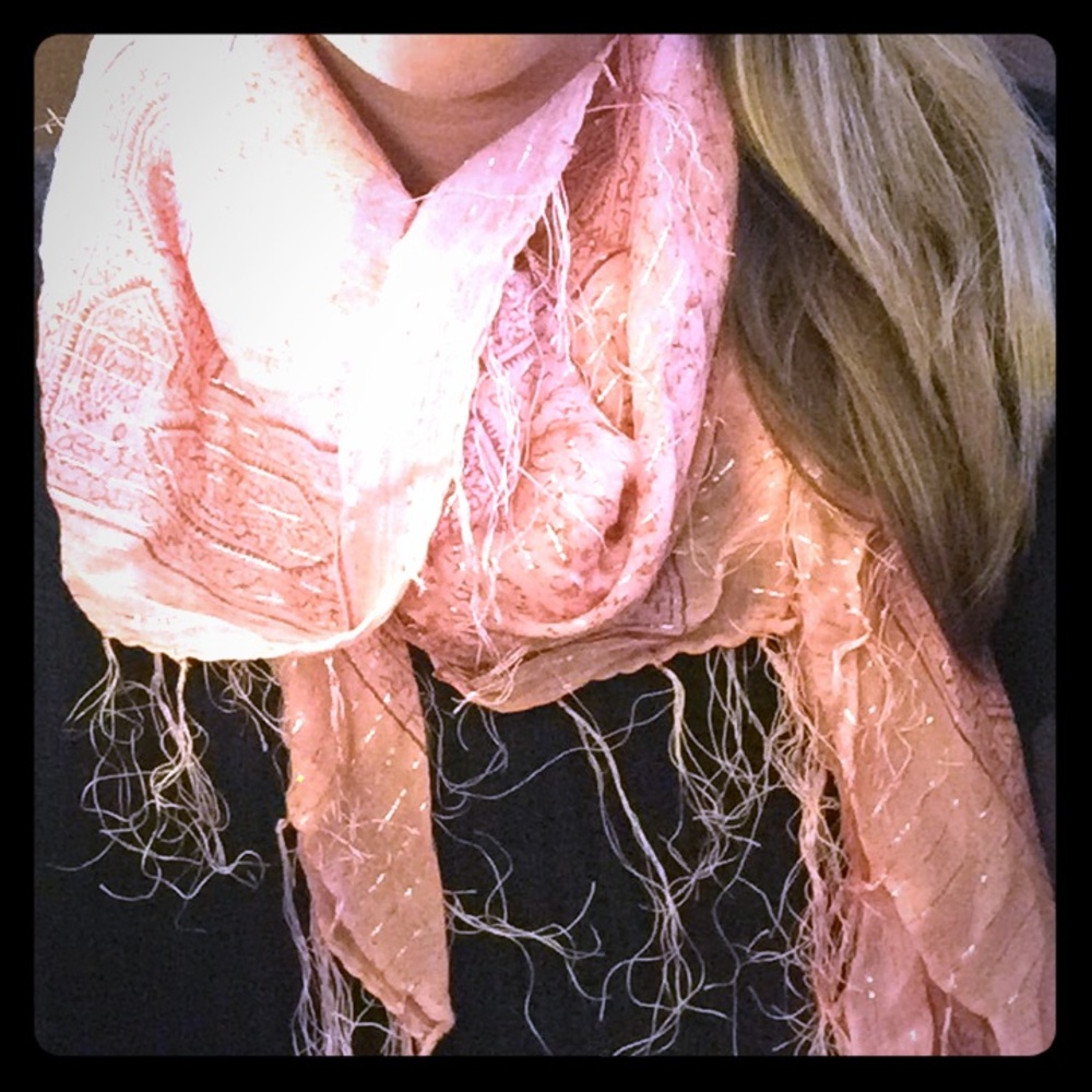 Pink Hand Dyed Indian Scarf